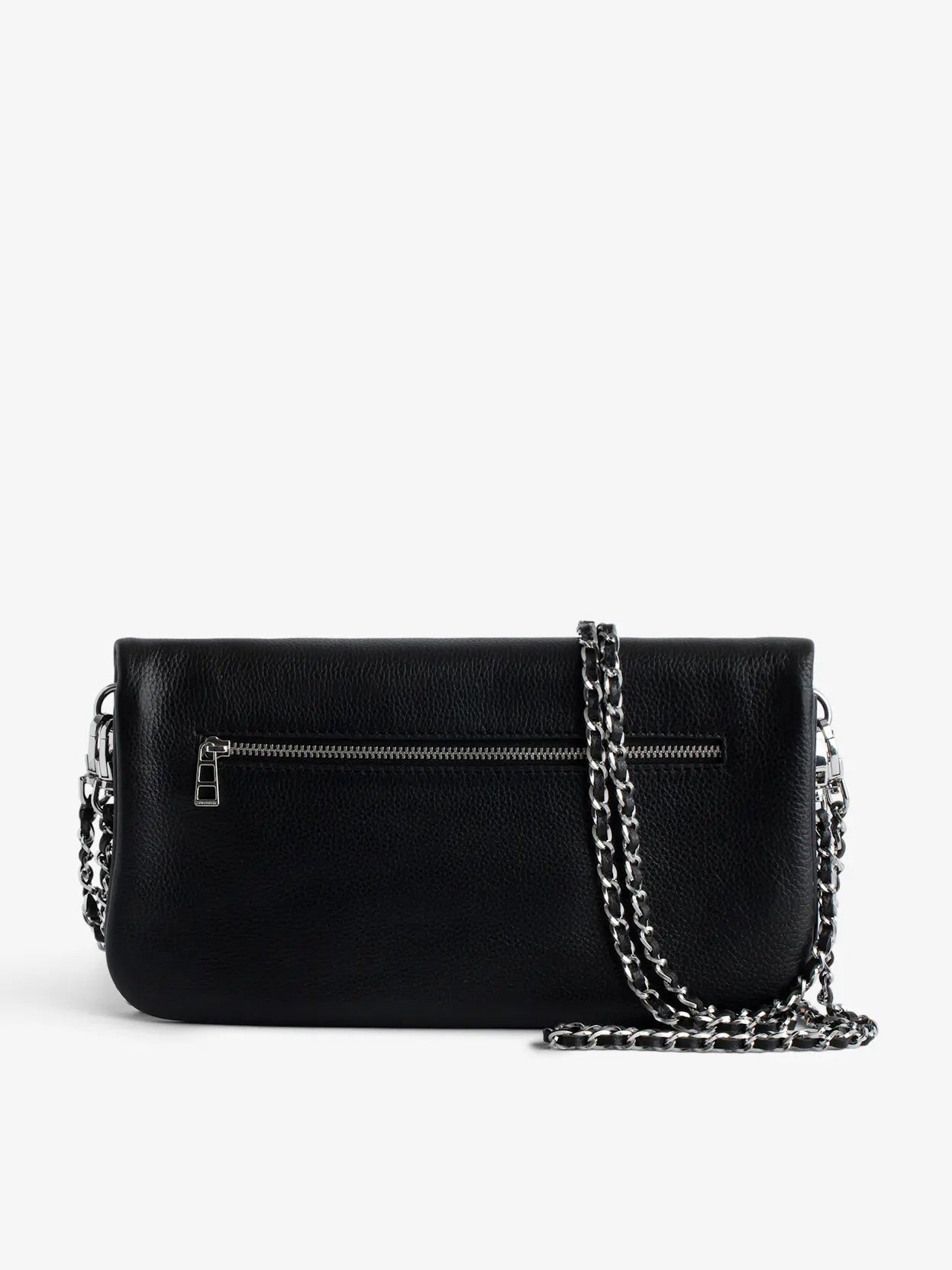 Z & V - Pochette noire en cuire et argentée
